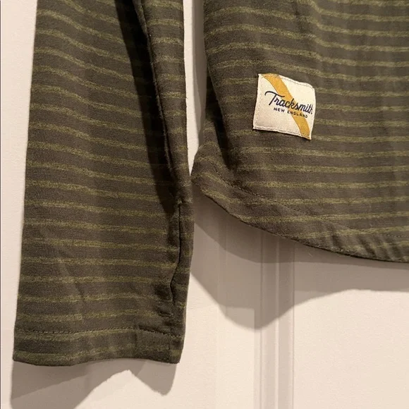 Tracksmith Olive Striped Horizon Long Sleeve - Picture 2 of 4